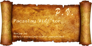 Paczolay Viátor névjegykártya