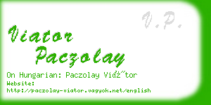 viator paczolay business card